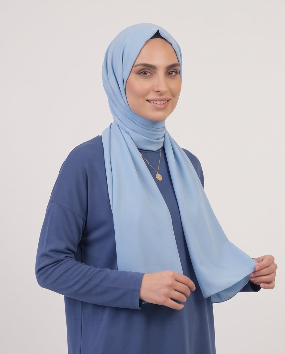 Bebe Mavisi Viskon Pamuk Şal